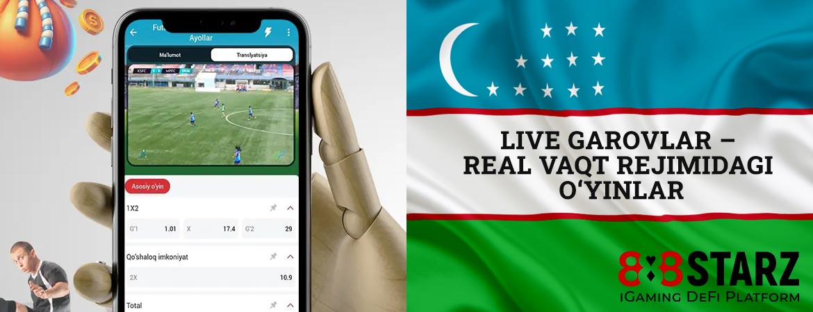 LIVE garovlar 888STARZ. 